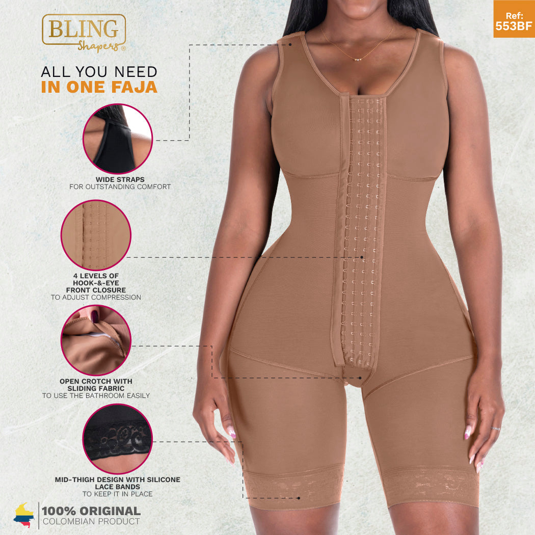Bling Shapers 553BF |  Get Ready to Shine with Bling Shapers Extreme 553BF: The Ultimate Shapewear Bodysuit with Built-In Bra | Perfect for All-Day Confidence and Comfort | Discover the Power of Powernet