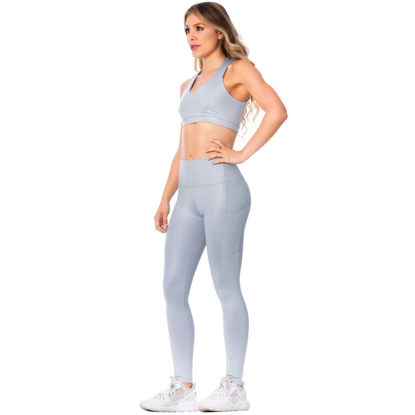 FLEXMEE 946137 | HIGH-RISE SHIMMER SPORTS LEGGINGS | Chica Sexy