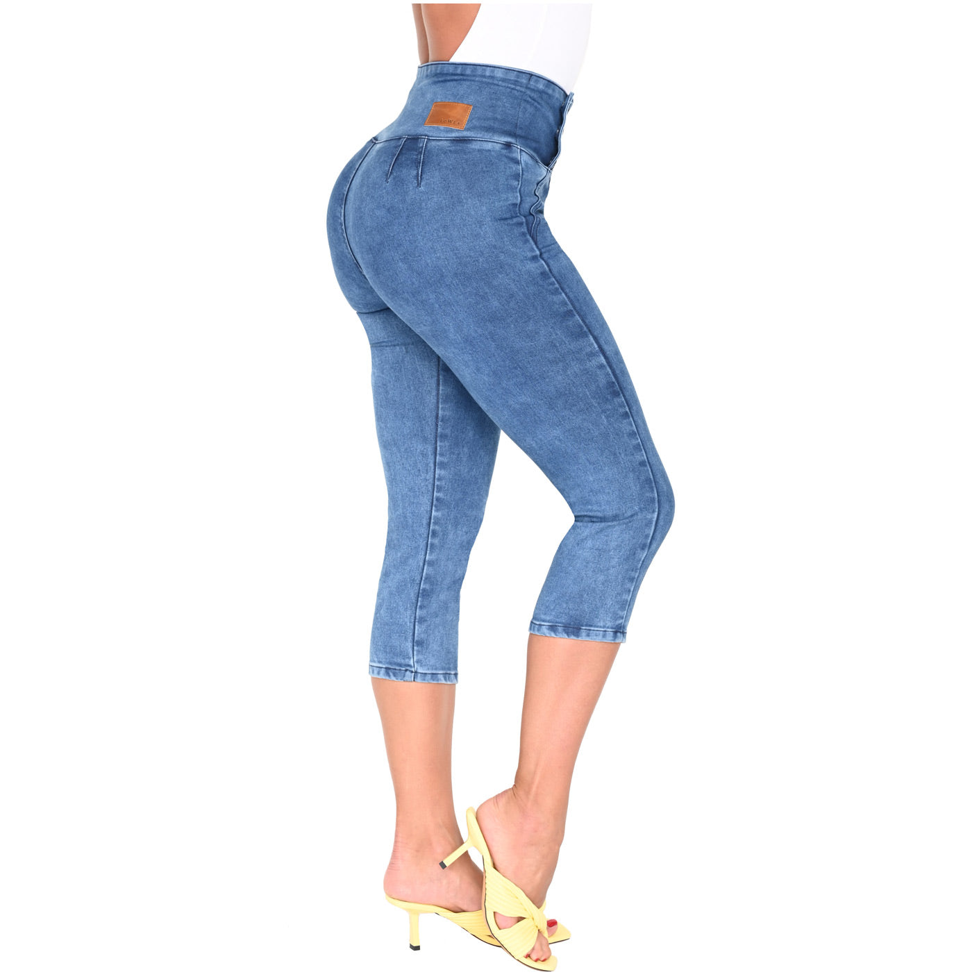 LOWLA 239257 | Colombian Butt Lifter Capri Skinny Jeans with Inner Girdle | Chica Sexy