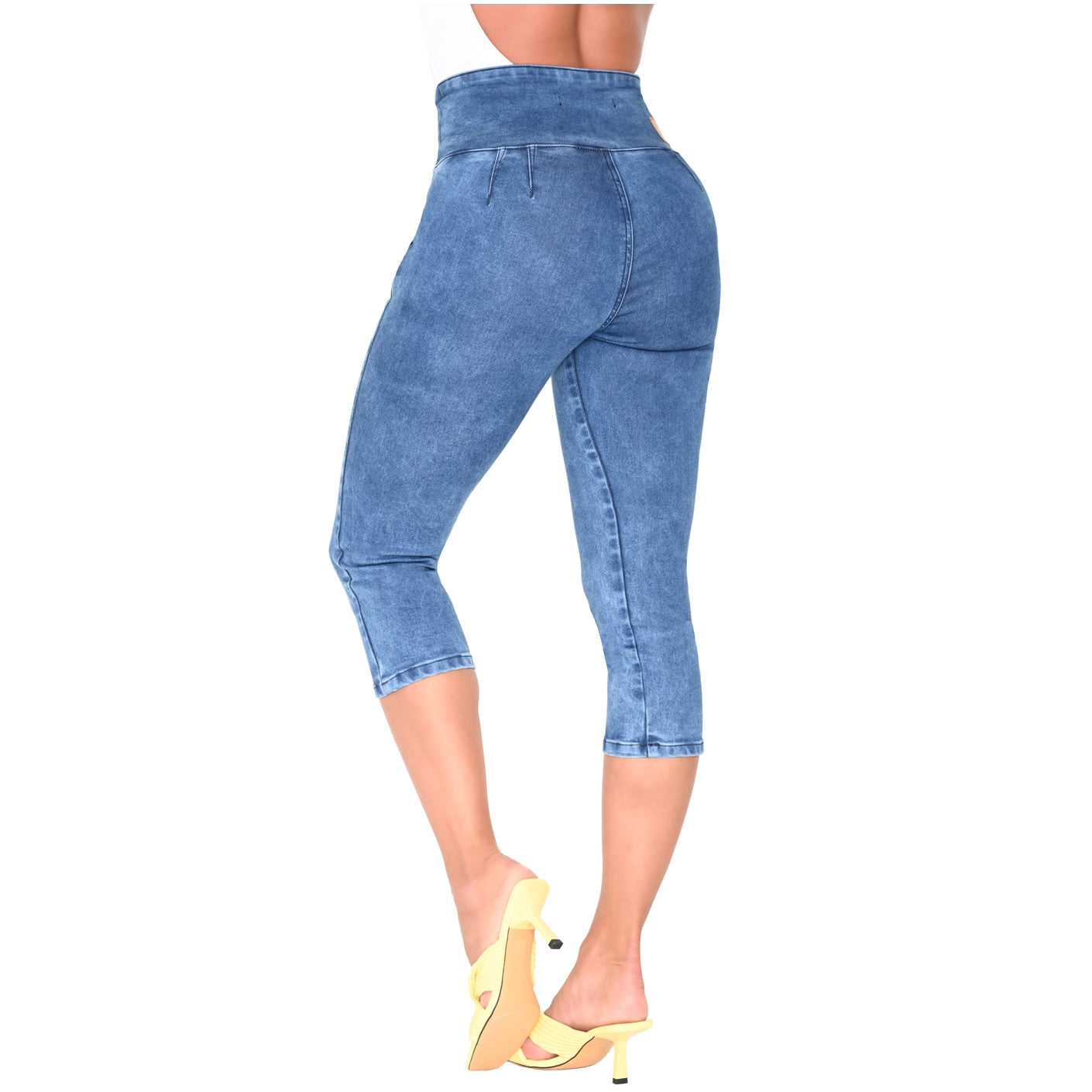 LOWLA 239257 | Colombian Butt Lifter Capri Skinny Jeans with Inner Girdle | Chica Sexy