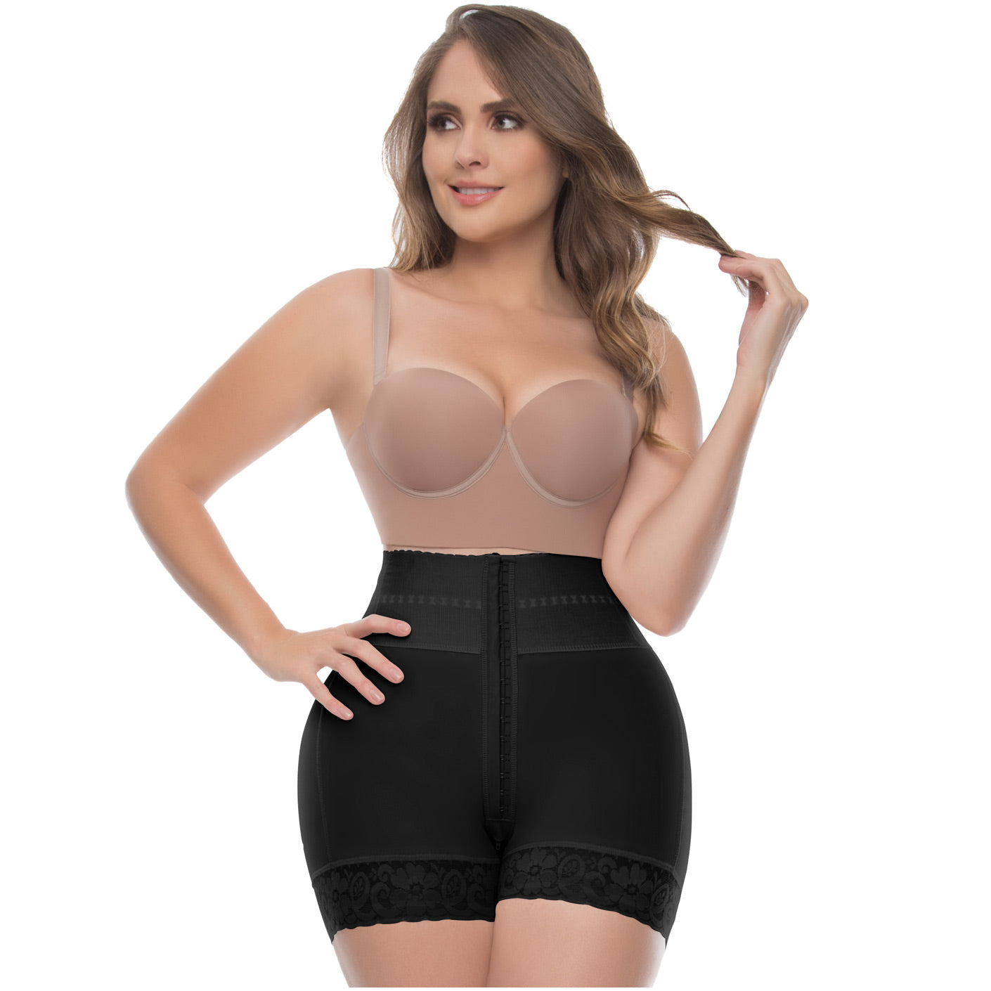 UpLady 6198 | Fajas Colombianas | Mid-Thigh Shaper Shorts with Tummy Control and Butt Lift