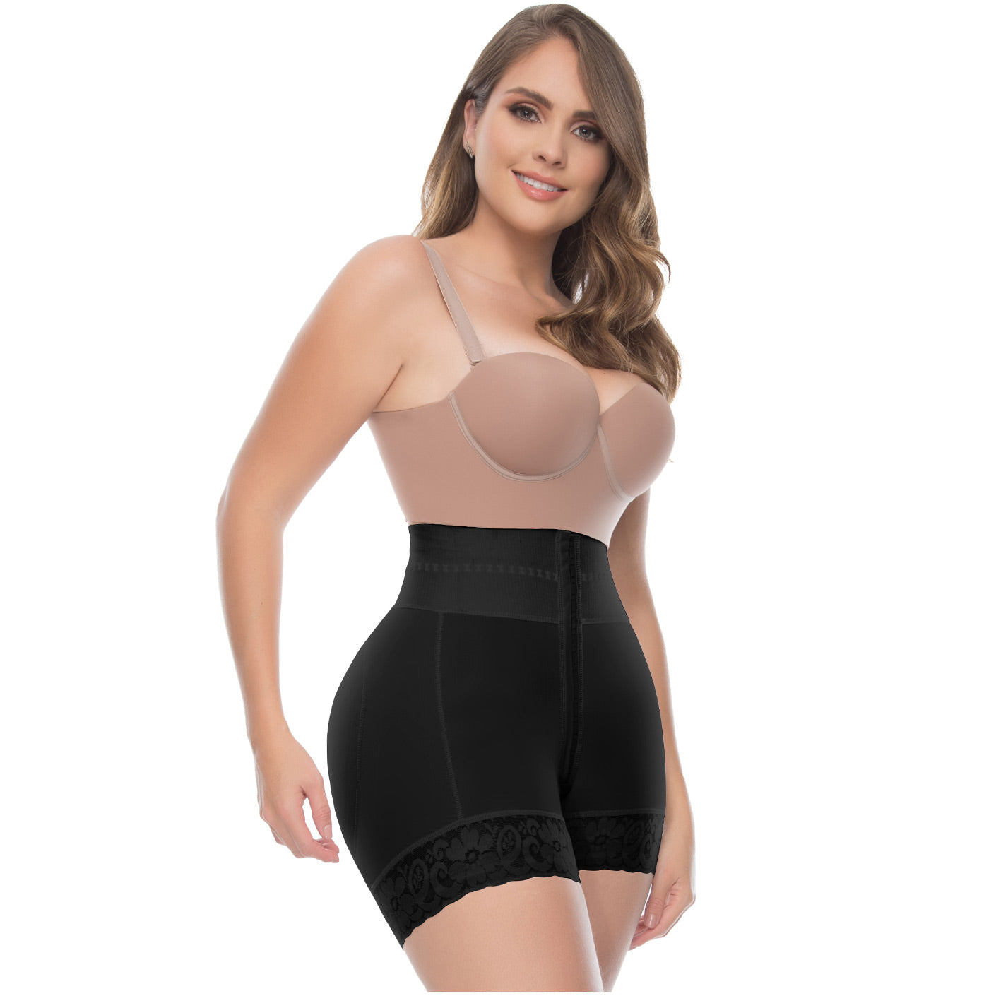 UpLady 6198 | Fajas Colombianas | Mid-Thigh Shaper Shorts with Tummy Control and Butt Lift